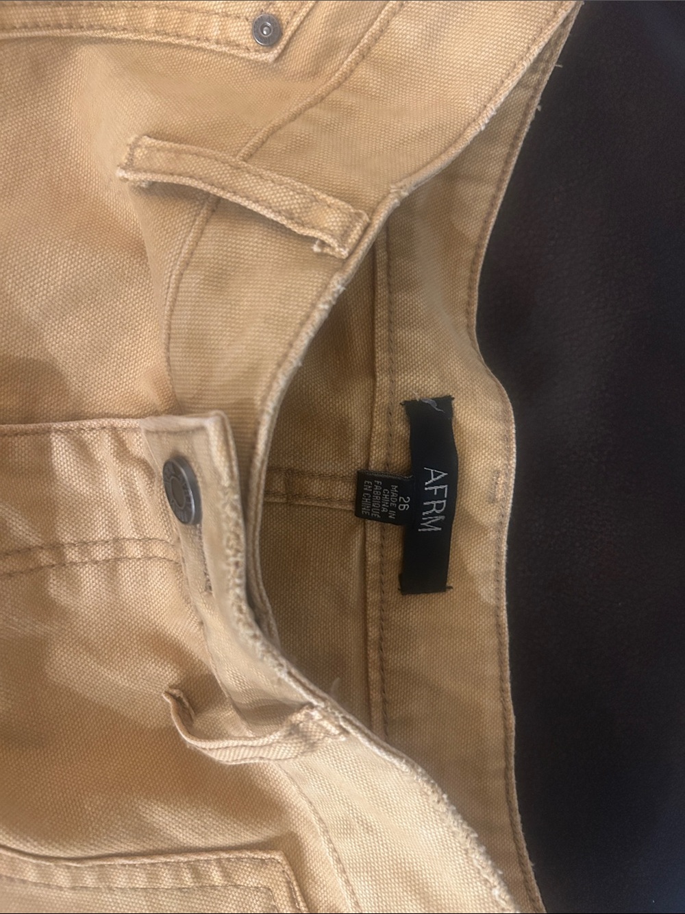 AFRM bubble skirt in beige khaki - Picture 3 of 5